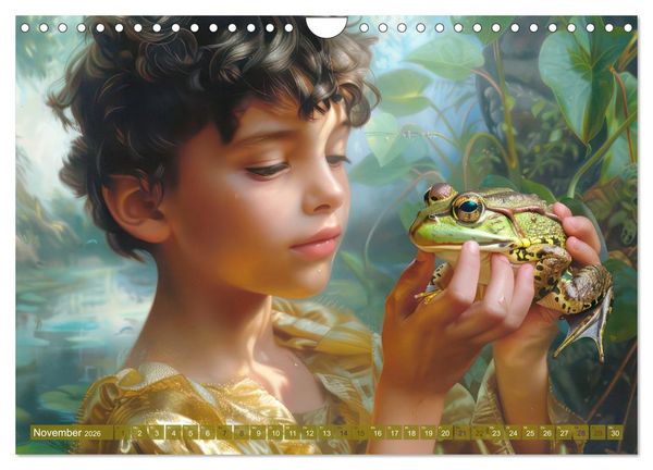 Produktbild: Eine kindliche Tierliebe - Herzensbilder (Wandkalender 2026 DIN A4 quer), CALVENDO Monatskalender