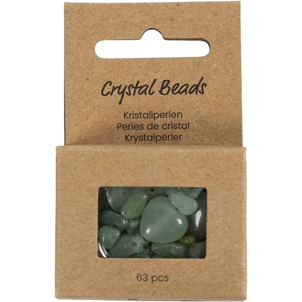 Produktbild: Creativ Company Kristallperlen, Aventurin-Quarz, D 7-12 mm, Lochgr&ouml;&szlig;e 1 mm, Gr&uuml;n, 63 Stk