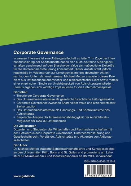 Produktbild: Corporate Governance