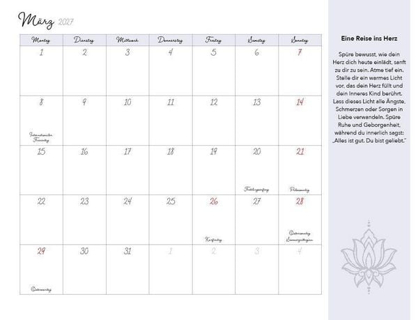 Produktbild: Meditationen f&uuml;r dein Inneres Kind Kalender 2027