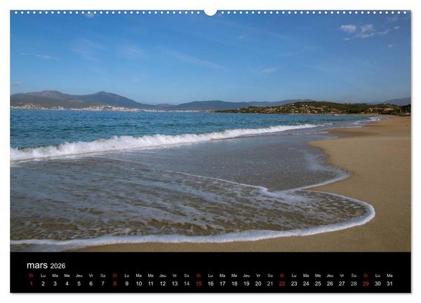 Produktbild: Les plus belles plages de Corse (Calendrier mural 2026 DIN A2 vertical) calendrier de bureau