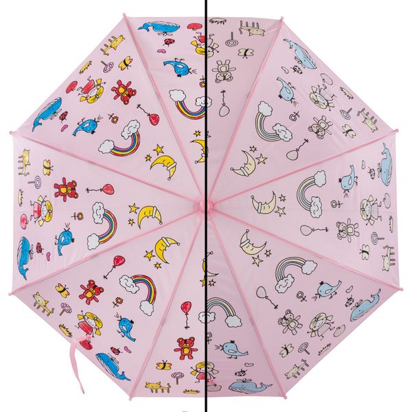 Produktbild: Idena Regenschirm Magic Regenbogen rosa &Oslash;83x66cm