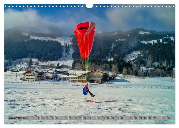 Produktbild: Frei sein - Paragliding (Wandkalender 2026 DIN A3 quer), CALVENDO Monatskalender