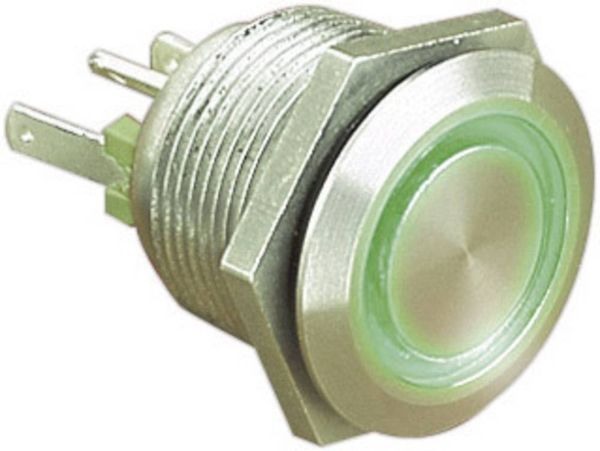 Bulgin MPI002/28/BL MPI002/28/BL Vandalismusgeschützter Drucktaster 24 V/DC 0.05 A 1 x Aus/(Ein) tastend Blau (Ø x L) 22 mm x 32.7 mm IP66 1 St.