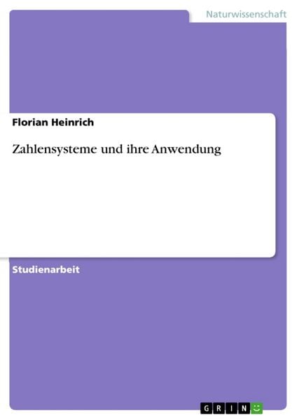 Produktbild: Zahlensysteme und ihre Anwendung