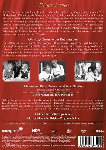 Produktbild: Ohnsorg-Theater Klassiker: Heiratsschwindel