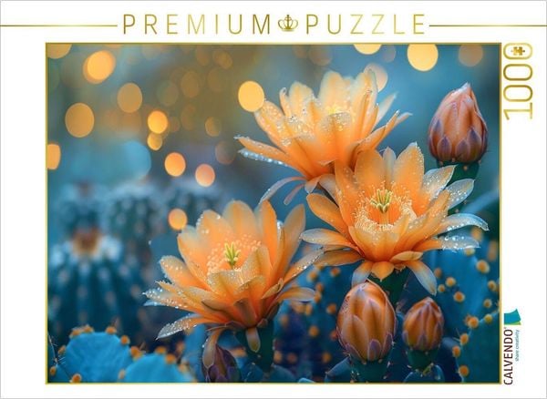 CALVENDO Puzzle Zarte Kakteenblüten | 1000 Teile Lege-Größe 64x48cm Foto-Puzzle für glückliche Stunden