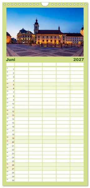 Produktbild: Familienplaner 2027 - Mittelalterliche St&auml;dte Rum&auml;niens mit 5 Spalten (Wandkalender, 21 x 45 cm) CALVENDO