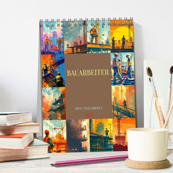 Produktbild: Bauarbeiter - Mein Traumberuf (Tischkalender 2026 DIN A5 hoch), CALVENDO Monatskalender