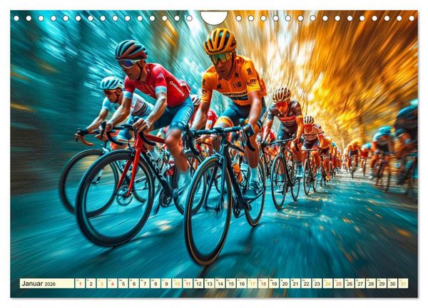 Produktbild: Radrennen - tolle Momente (Wandkalender 2026 DIN A4 quer), CALVENDO Monatskalender