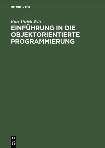 Einführung in die objektorientierte Programmierung