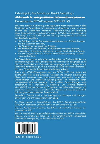 Produktbild: Sicherheit in netzgest&uuml;tzten Informationssystemen