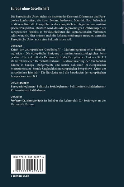 Produktbild: Europa ohne Gesellschaft