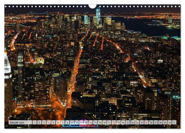 Produktbild: Big City Lights - Metropolen im Lichterglanz (Wandkalender 2026 DIN A3 quer), CALVENDO Monatskalender