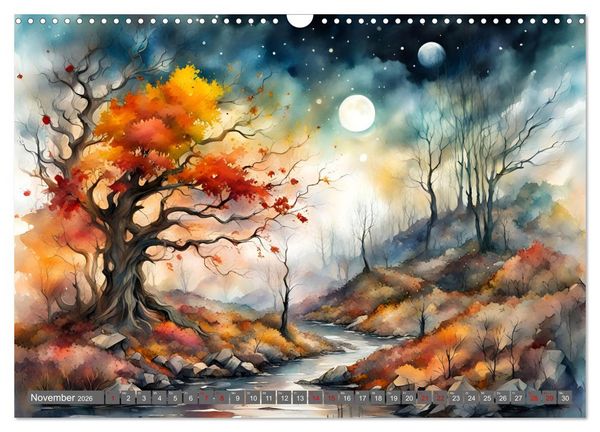 Produktbild: Landschaften Von Fr&uuml;hling bis Winter (Wandkalender 2026 DIN A3 quer), CALVENDO Monatskalender