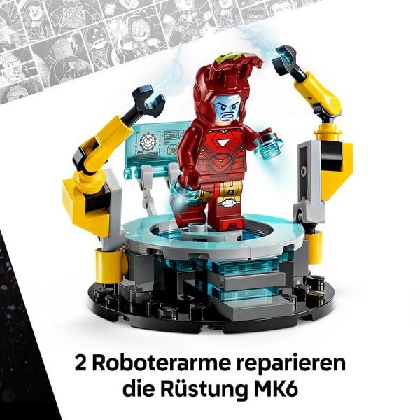 Produktbild: LEGO Marvel Iron Mans Labor: Halle der R&uuml;stungen - Bauspielzeug 76315