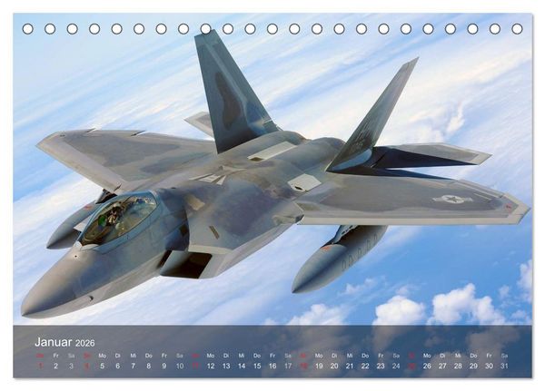 Produktbild: Luftwaffe. Kampfflugzeuge der USA (Tischkalender 2026 DIN A5 quer), CALVENDO Monatskalender