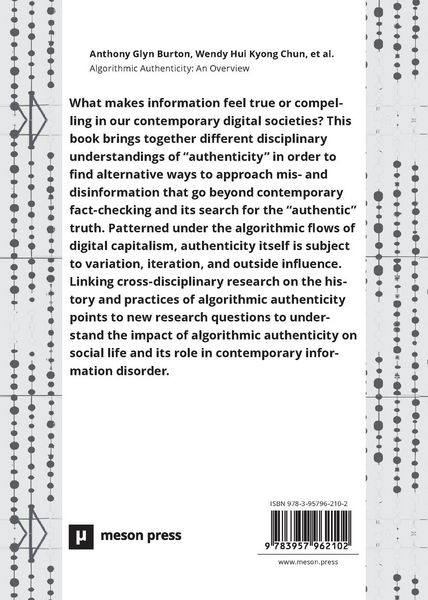 Produktbild: Algorithmic Authenticity
