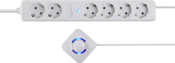 Produktbild: Sygonix SY-4535066 Steckdosenleiste mit Schalter Wei&szlig; Schutzkontakt 1St.