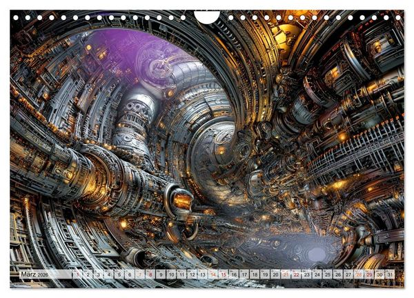Produktbild: Fantasie Welten - Science Fiction (Wandkalender 2026 DIN A4 quer), CALVENDO Monatskalender