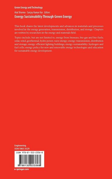 Produktbild: Energy Sustainability Through Green Energy