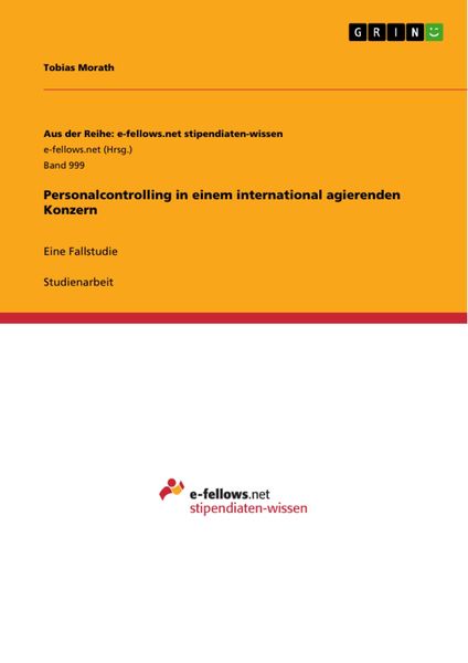 Produktbild: Personalcontrolling in einem international agierenden Konzern