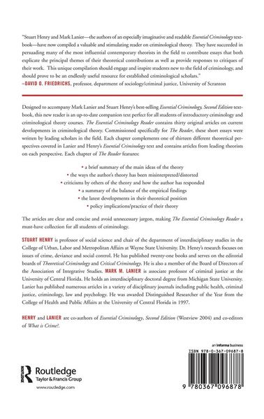 Produktbild: The Essential Criminology Reader