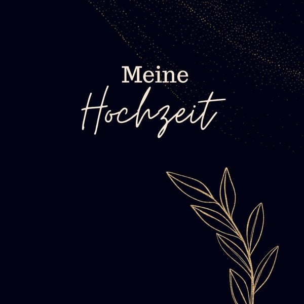 Produktbild: Meine Hochzeit- Hochzeitsg&auml;stebuch BLACK Premium Hardcover 78 Seiten