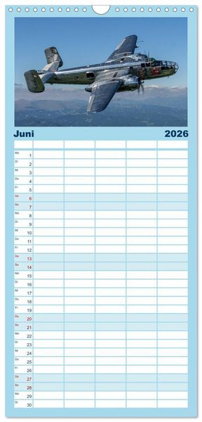 Produktbild: Familienplaner 2026 - Fliegende Legenden - Warbirds mit 5 Spalten (Wandkalender, 21 x 45 cm) CALVENDO