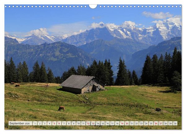 Produktbild: Bergblicke der Schweiz (Wandkalender 2026 DIN A3 quer), CALVENDO Monatskalender