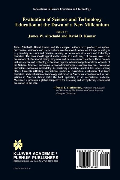 Produktbild: Evaluation of Science and Technology Education at the Dawn of a New Millennium