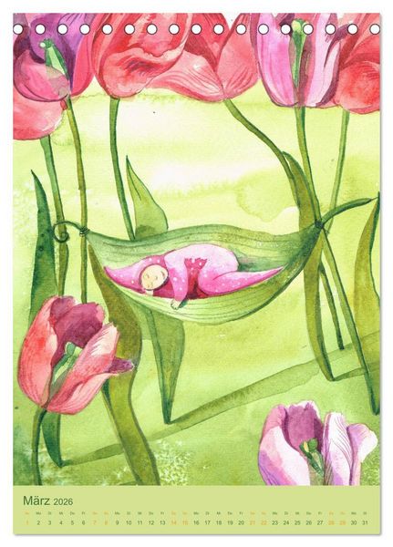 Produktbild: Im Elfenreich- Zauber und Magie der Elfen in sch&ouml;nen Aquarellen (Tischkalender 2026 DIN A5 hoch), CALVENDO Monatskalender