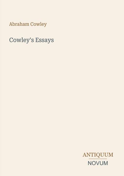 Produktbild: Cowley's Essays