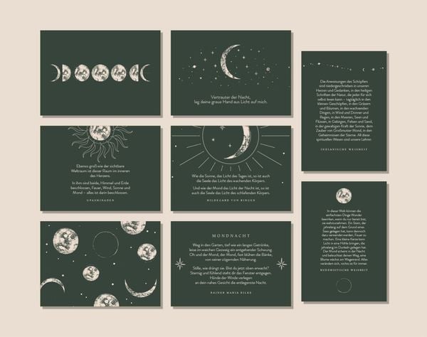Produktbild: Sch&ouml;nes Postkarten Set "Sei wie der Mond"