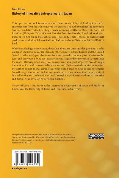 Produktbild: History of Innovative Entrepreneurs in Japan
