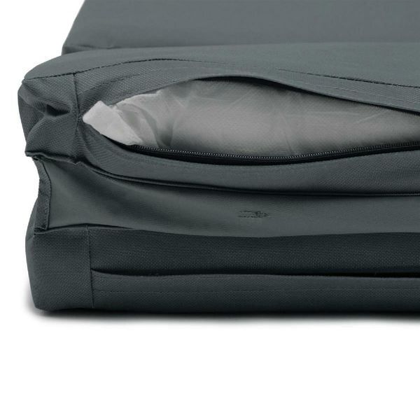 Produktbild: 2x Auflage Sonnenliege mit Kopfkissen anthrazit