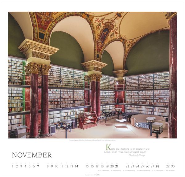 Produktbild: Welt der Bibliotheken Kalender 2027