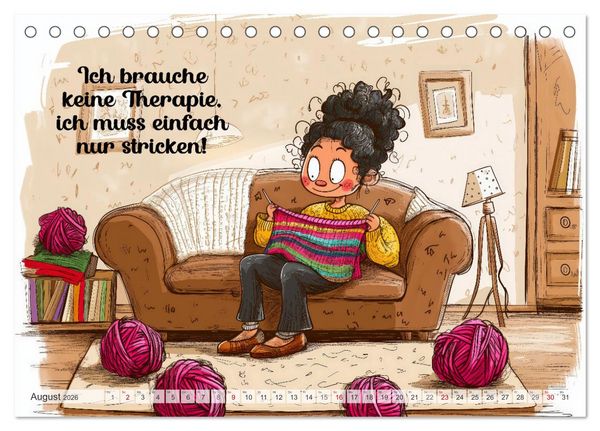 Produktbild: Wollfieber (Tischkalender 2026 DIN A5 quer), CALVENDO Monatskalender