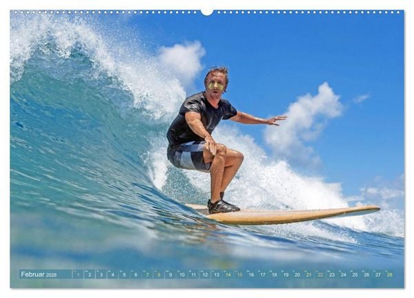 Produktbild: Surfen: Die perfekte Welle finden - Edition Funsport (hochwertiger Premium Wandkalender 2026 DIN A2 quer), Kunstdruck in Hochglanz