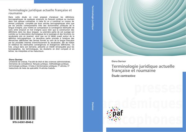Produktbild: Terminologie juridique actuelle fran&ccedil;aise et roumaine
