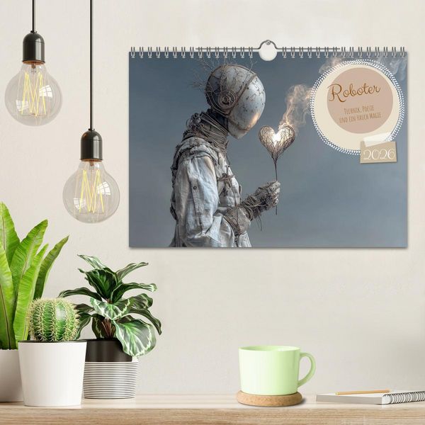 Produktbild: Roboter &ndash; Technik, Poesie und ein Hauch Magie (Wandkalender 2026 DIN A4 quer), CALVENDO Monatskalender