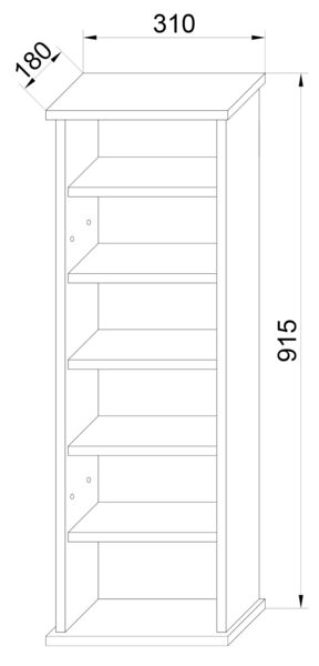 Produktbild: Holz CD DVD Stand Regal Schrank Glast&uuml;r Tilano M