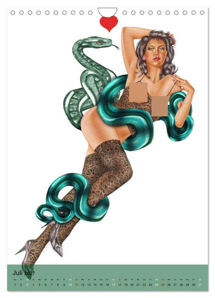 Produktbild: DELIKATESSEN - leckere K&ouml;stlichkeiten & kalorienarme Pin up Illustrationen, Zeichnungen, Grafiken und Malerei der Marke "Burlesque up your wall" von Sara Horwath (Wandkalender 2027 DIN A4 hoch), CALVENDO Monatskalender