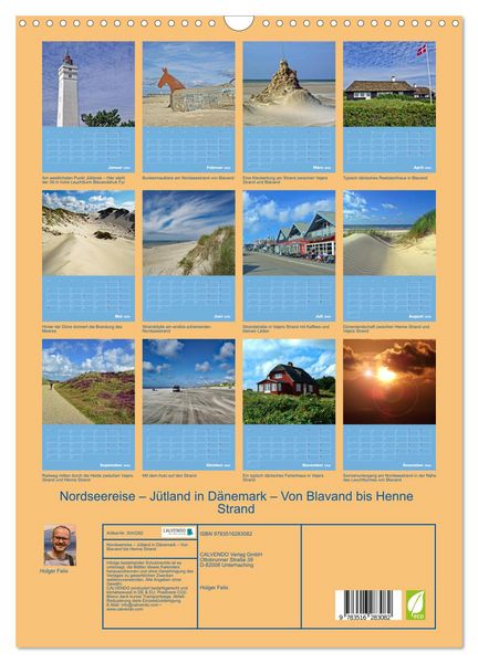 Produktbild: Nordseereise &ndash; J&uuml;tland in D&auml;nemark &ndash; Von Blavand bis Henne Strand (Wandkalender 2026 DIN A3 hoch), CALVENDO Monatskalender