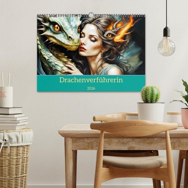 Produktbild: Drachenverf&uuml;hrerin (Wandkalender 2026 DIN A3 quer), CALVENDO Monatskalender