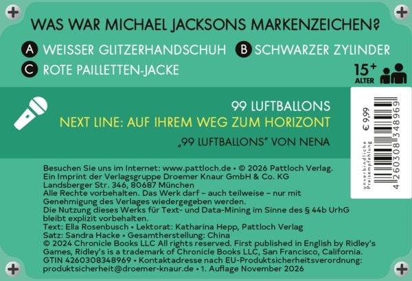 Produktbild: 1980er Musik Trivia Spiel