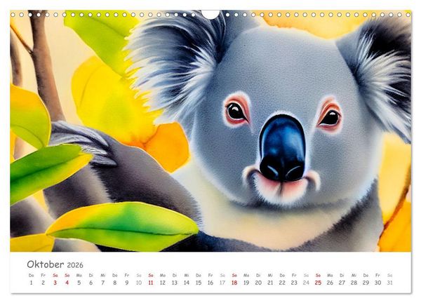 Produktbild: Der Koala 2026. Aschgrauer Beutelb&auml;r (Wandkalender 2026 DIN A3 quer), CALVENDO Monatskalender