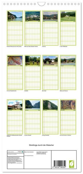 Produktbild: Familienplaner 2026 - Streifz&uuml;ge durch die Walachei mit 5 Spalten (Wandkalender, 21 x 45 cm) CALVENDO