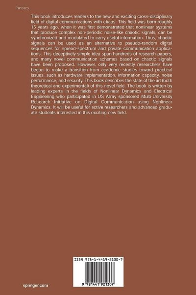 Produktbild: Digital Communications Using Chaos and Nonlinear Dynamics
