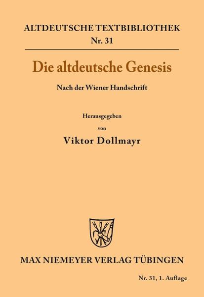 Produktbild: Die altdeutsche Genesis
